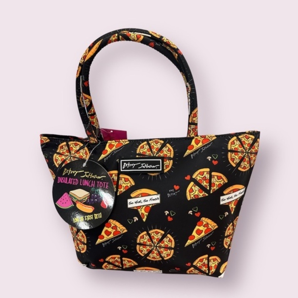 Betsey Johnson Satchel Lunch Tote, Pizza